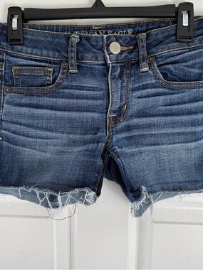 American Eagle Medium Wash Denim Cutoff Shorts Size 2 Reworked